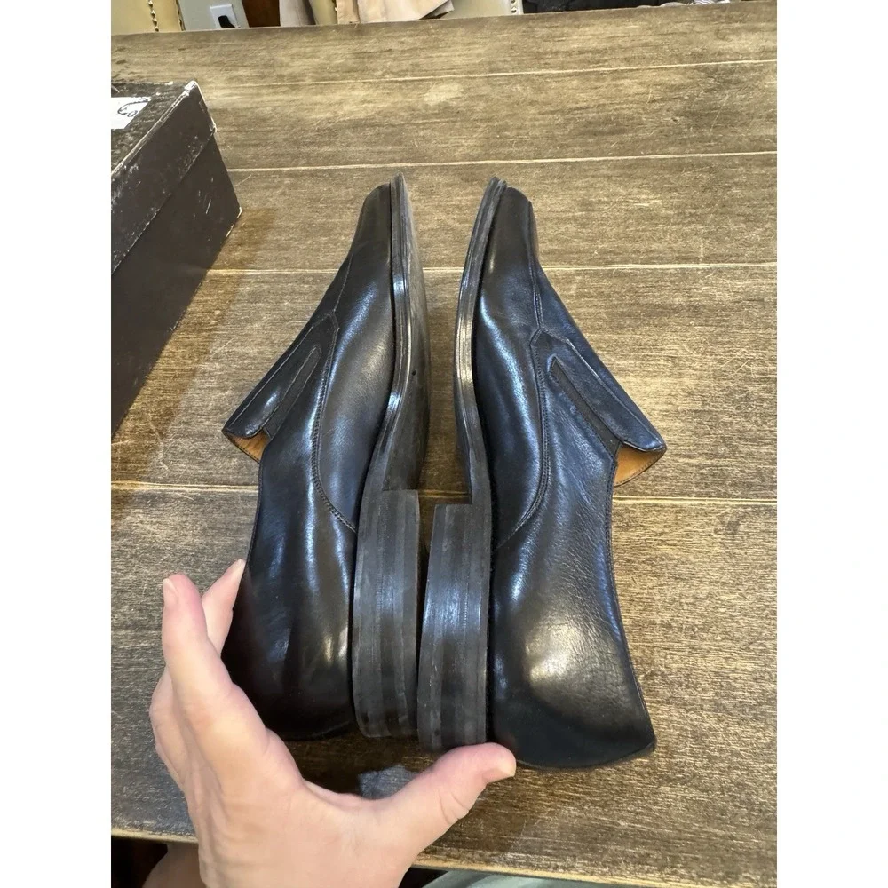 New Mezlan Mayfield Black Slip On Loafer Size‎ 11.5W Leather
